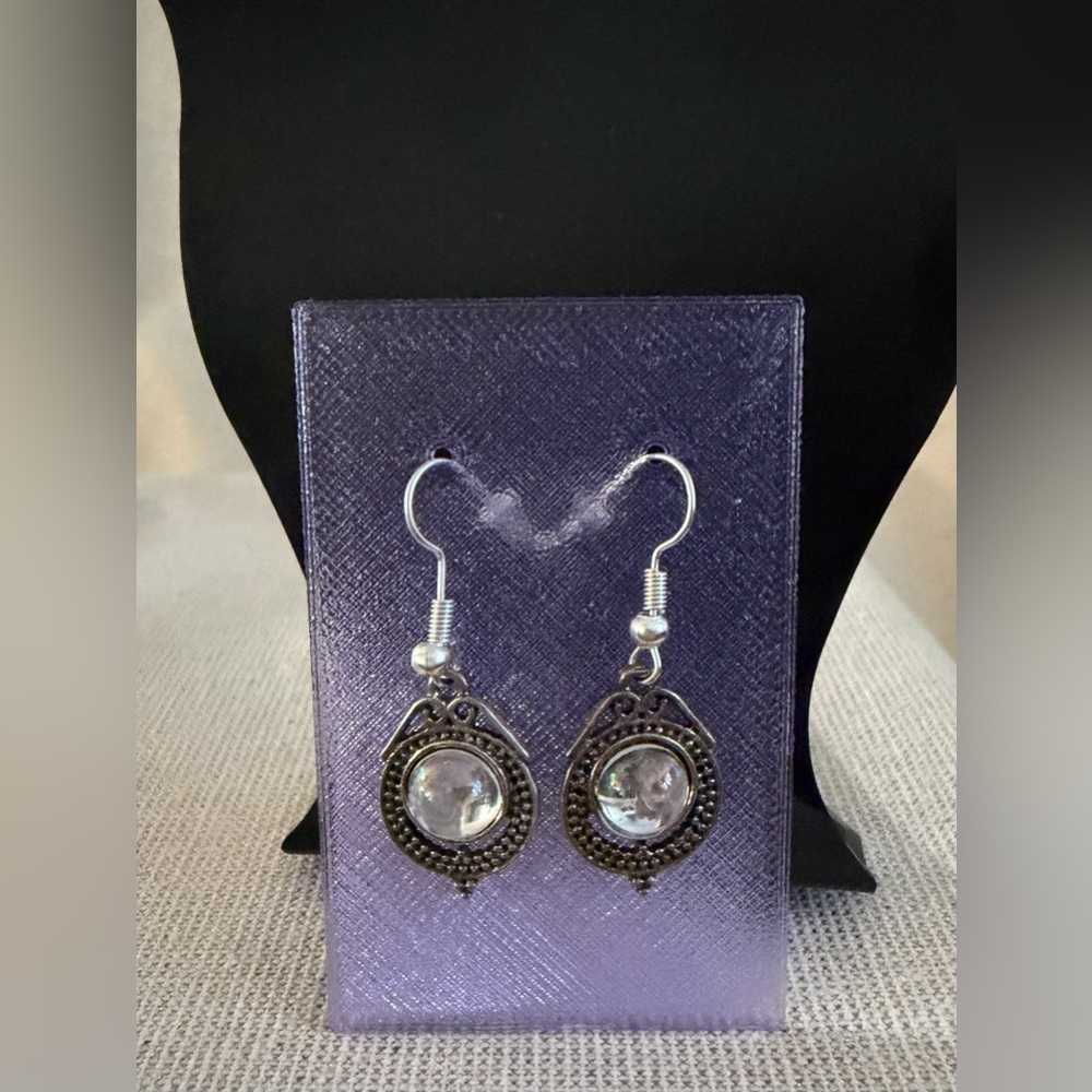 Silver-Tone Clear Crystal Drop Earrings - Women Jewelry